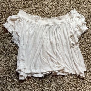 Flowy white off the shoulder free people top
